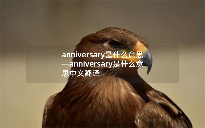 anniversary是什么意思—anniversary是什么意思中文翻译