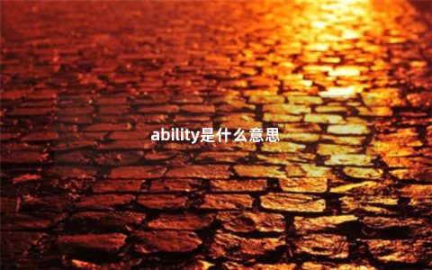 ability是什么意思