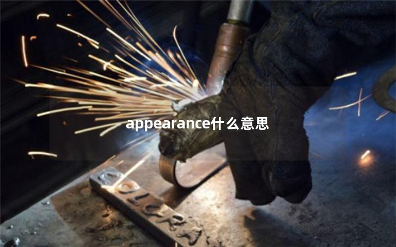 appearance什么意思