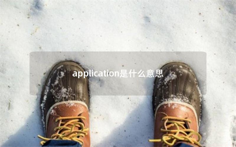 application是什么意思