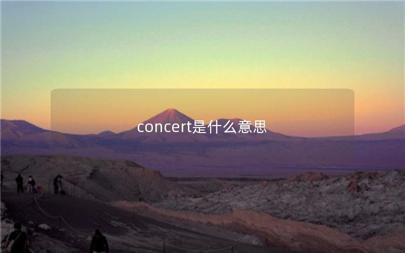 concert是什么意思