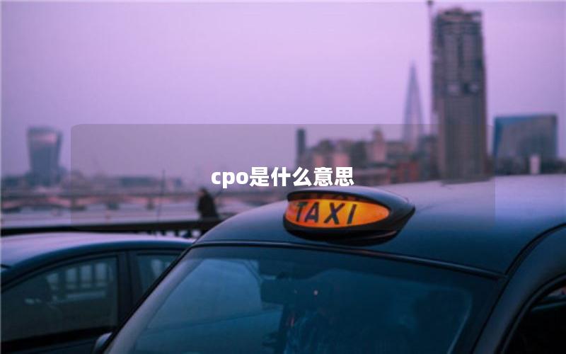 cpo是什么意思