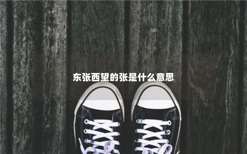 东张西望的张是什么意思