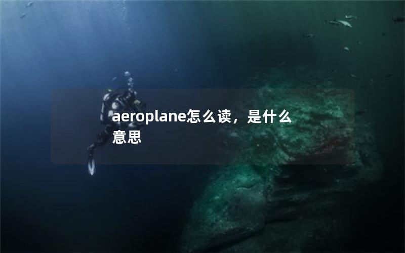 aeroplane怎么读，是什么意思