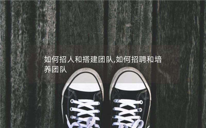 如何招人和搭建团队,如何招聘和培养团队