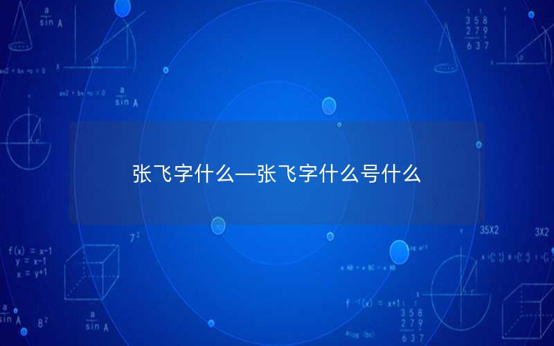 张飞字什么—张飞字什么号什么