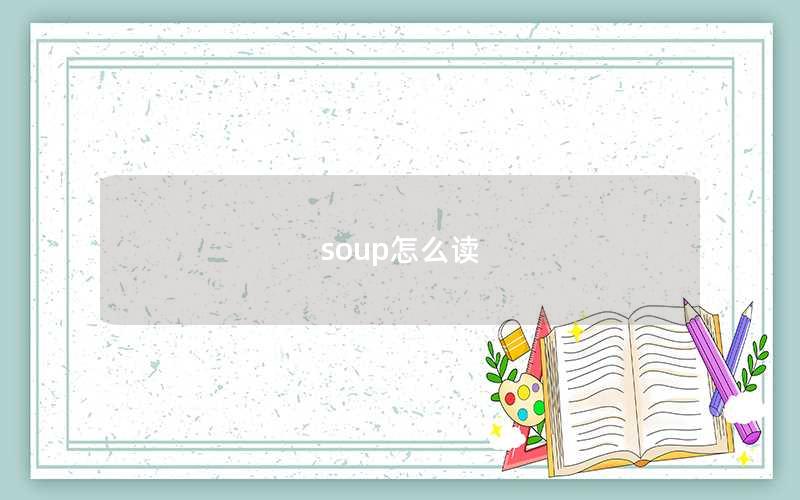 soup怎么读