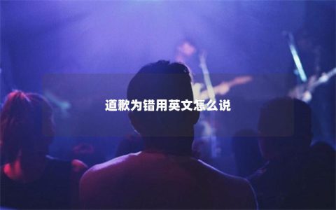 道歉为错用英文怎么说