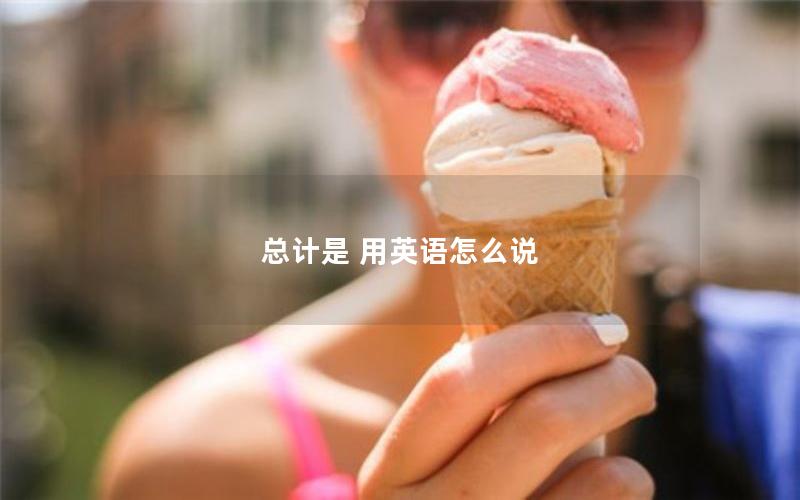 总计是 用英语怎么说