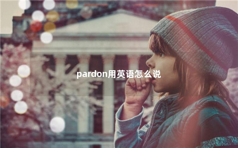 pardon用英语怎么说