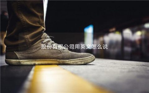 股份有限公司用英文怎么说