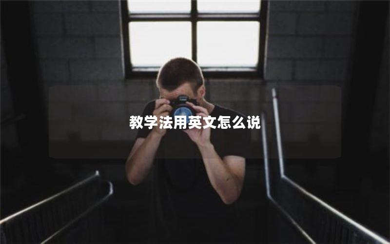 教学法用英文怎么说