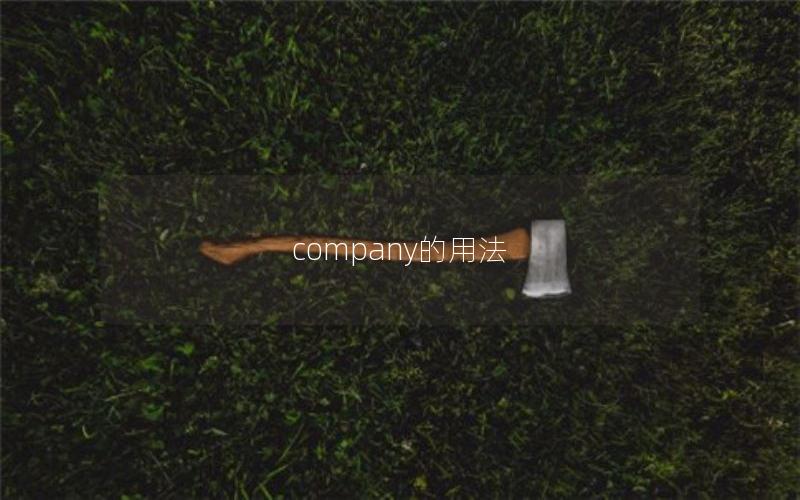 company的用法