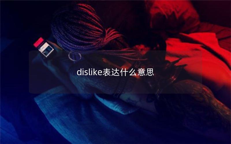 dislike表达什么意思