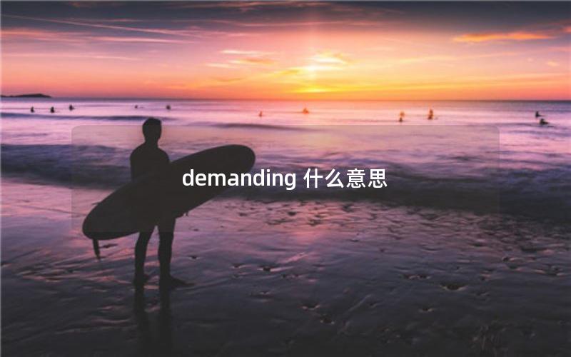 demanding 什么意思