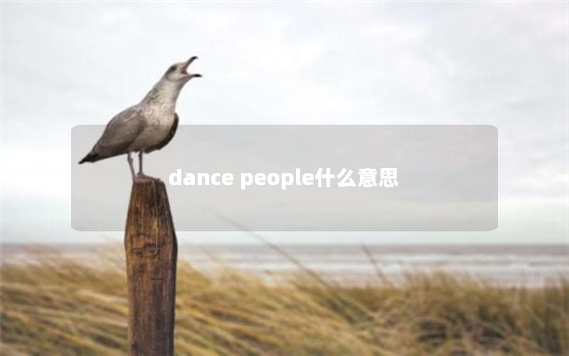 dance people什么意思