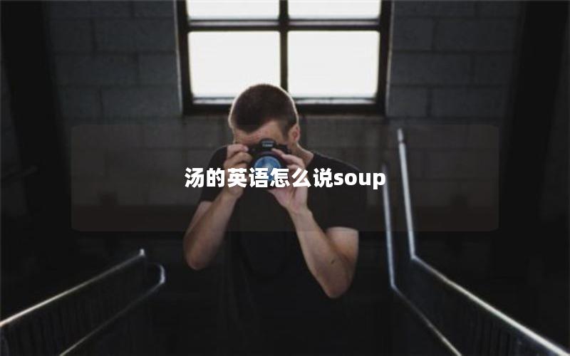 汤的英语怎么说soup