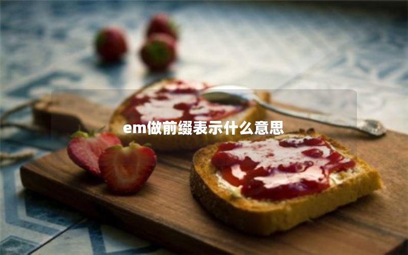 em做前缀表示什么意思